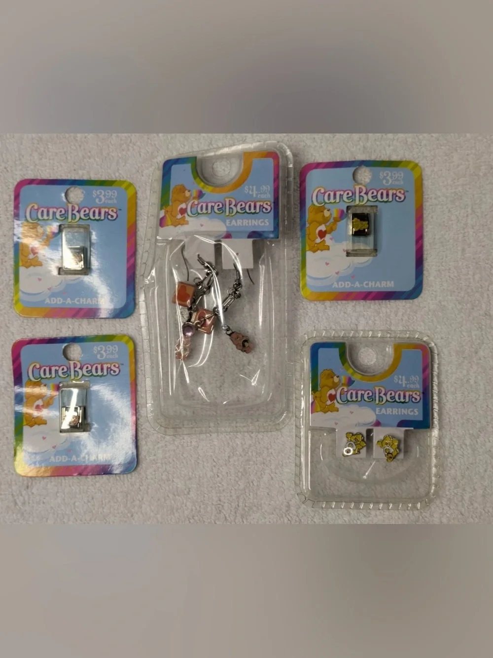 Care Bears Multi-Color Charm Earrings and Add-A-Charms Set